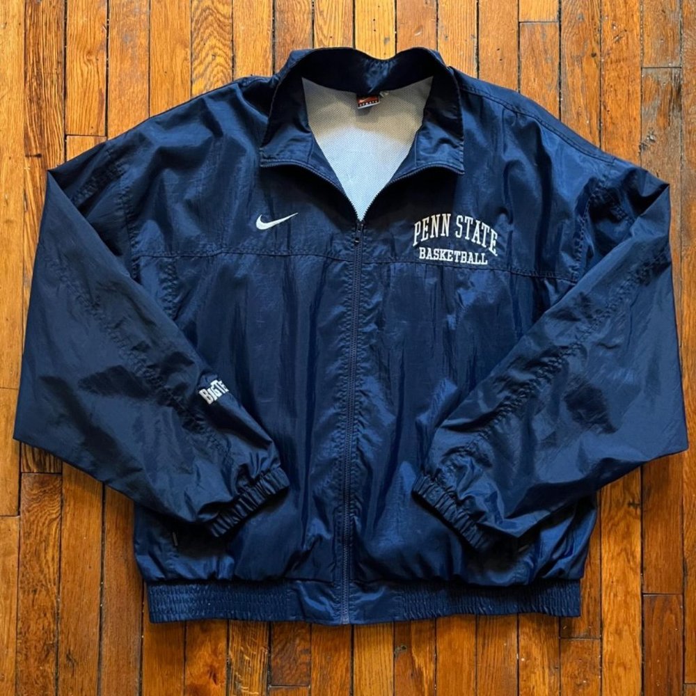 Rare Vintage 90s Nike Team NCAA Penn State University Men SweatshirtTrack Jacket